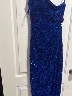 Royal Blue Sequin Maxi Dress