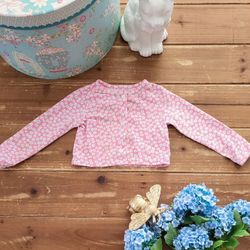 12MOS PINK & WHITE FLORAL LIGHTWEIGHT CARDIGAN SWEATER 
