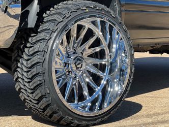 24X14 CHROME RIMS TIRES WE OFFER 120 DAYS OPTION