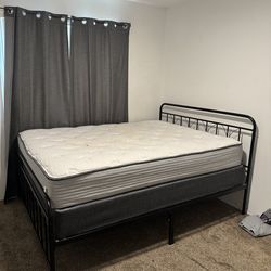 QUEEN BED FRAME AND MATTRESS