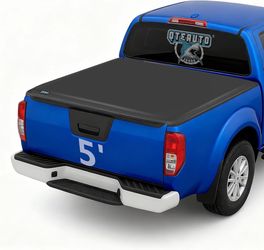 PM Auto Soft Roll-Up Tonneau Cover for 2005-2021 Nissan Frontier 5 ft Bed, Vinyl Weatherproof Truck Bed Cover, No-Drill Clamp-On Installation, Fits Ki