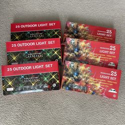 Vintage C9 Clear 25 Bulb Light Sets-Indoor & Outdoor 