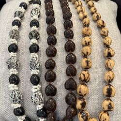 Hawaiian Kukui nut lei Necklaces