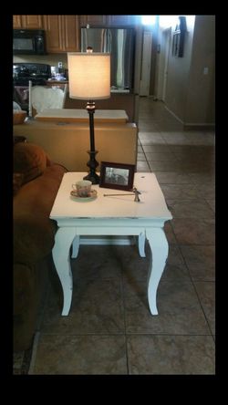 White farmhouse square table
