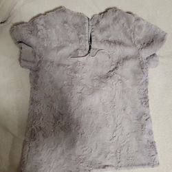 Small Faux Fur Back Zip Lined Sweater