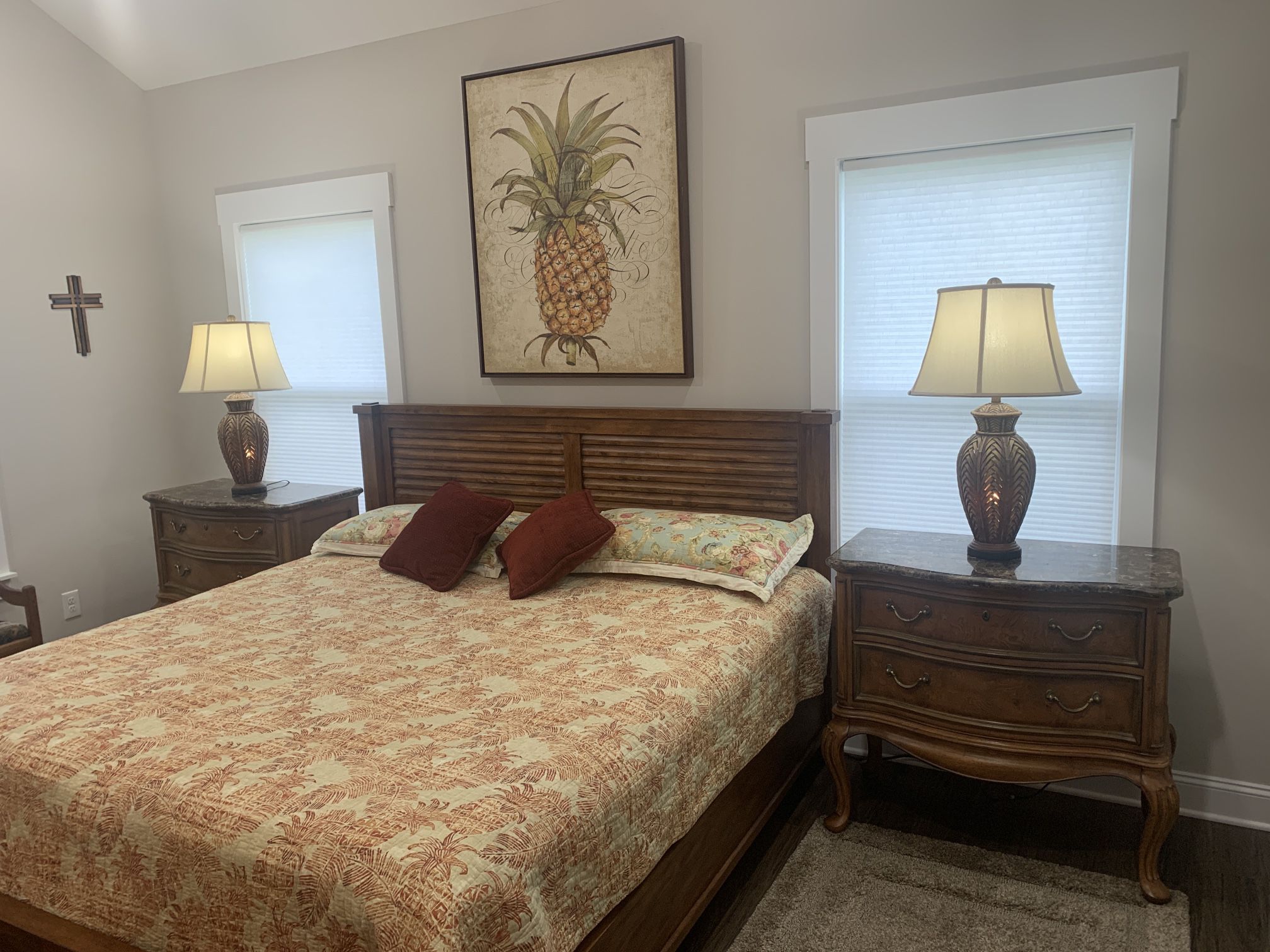 King Size Burlewood Bedroom Set W/ Adjustable Beds & More 