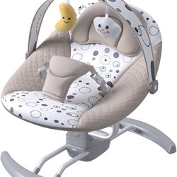 New in box Electric Baby Swing for Infants, Baby Rocker for Infants with 3 Speeds, 8 Lullabies, AC Adapter & Battery Operated, Indoor & Outdoor Use, R