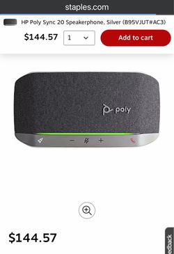 Poly MicroSoft Team Blue Tooth Speaker Phone