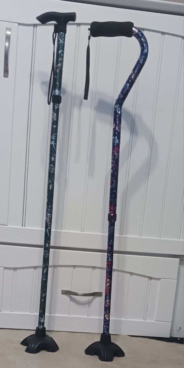 Fashionable Quad Canes W/ 4-prong Base