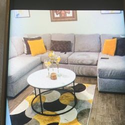 Sectional and coffee table