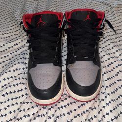 Air Jordan 1 Retro Black/Grey with Red Accents