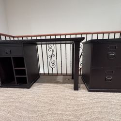 Small Desk a Matching Filing Cabinet