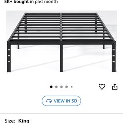 Free King sized Metal Bed Frame -Black