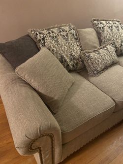Ashley Furniture Living Room Set – Sofa, Chair & Ottoman