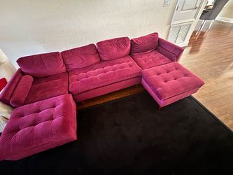 Burgundy sofa