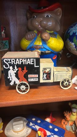 St. Raphael Rouge Blanc Vintage Toy Delivery Truck