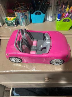 Barbie Pink Convertible Toy Car