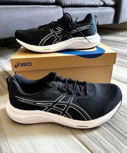 Men Asics GEL-Contend 9 Running Shoes Extra Wide Width - Black/White  - Size 12