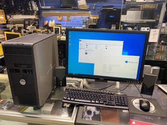 24” monitor Dell computer 6GB RAM 240SSD WINDOWS 10