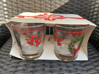NEW Vintage JC Penney Christmas Holiday 4 Glass Set