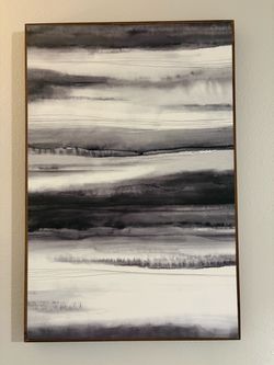 Abstract grey scale wall art 3’