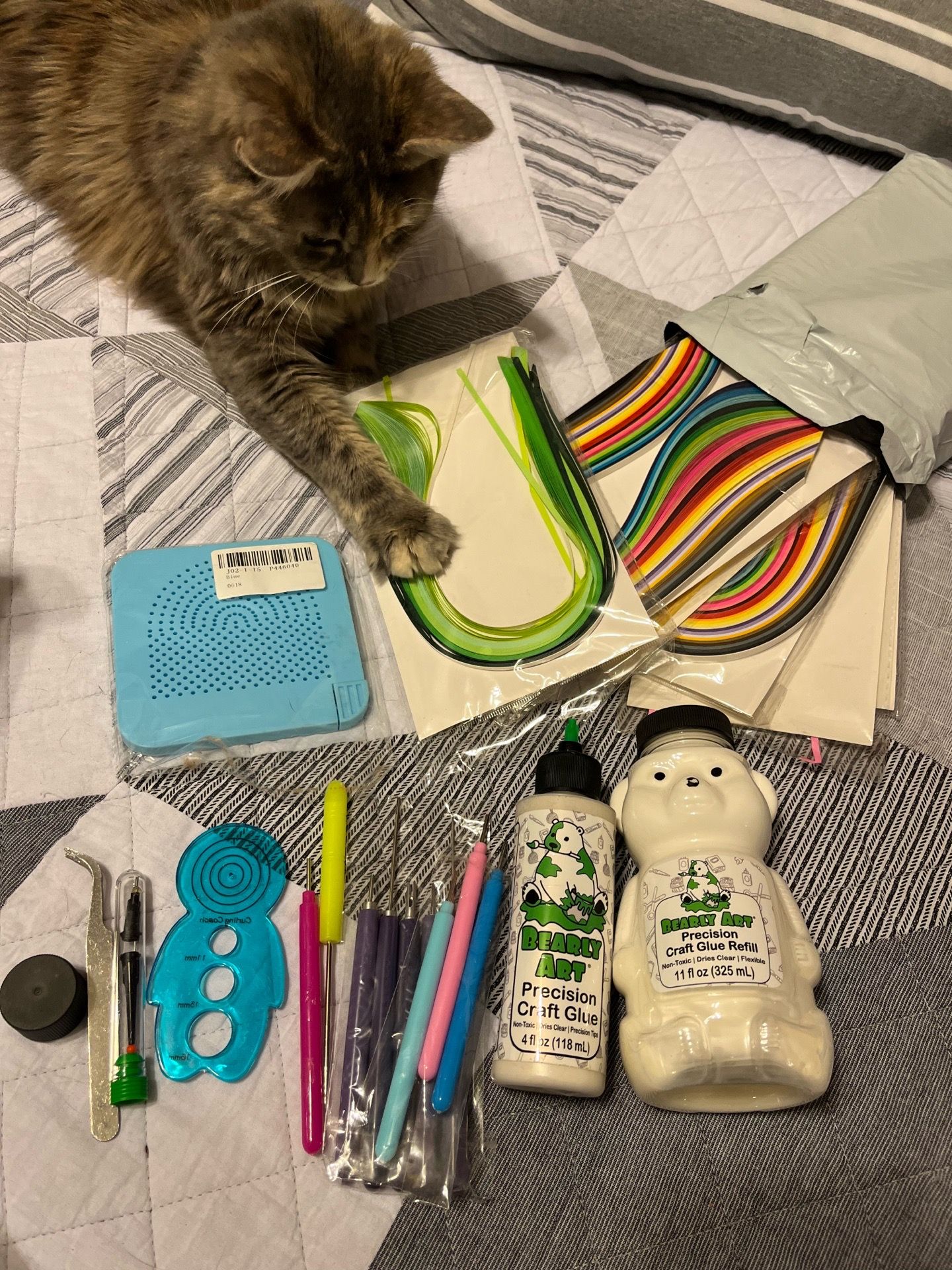 Quilling tools, supplies and paper