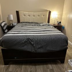 Complete Bed Set for Sale - Bed Frame, Nightstand, Dresser, Mirror
