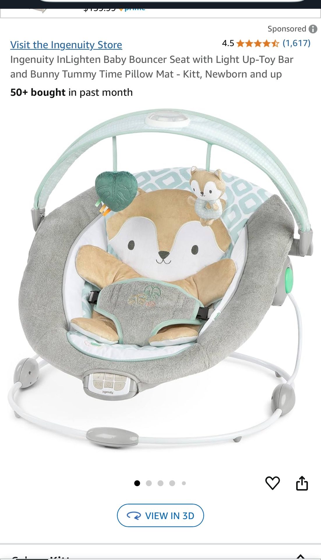 New Ingenuity Inlighten Baby Bouncer