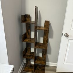 Wooden Ladder Shelf / Vertical Bookcase
