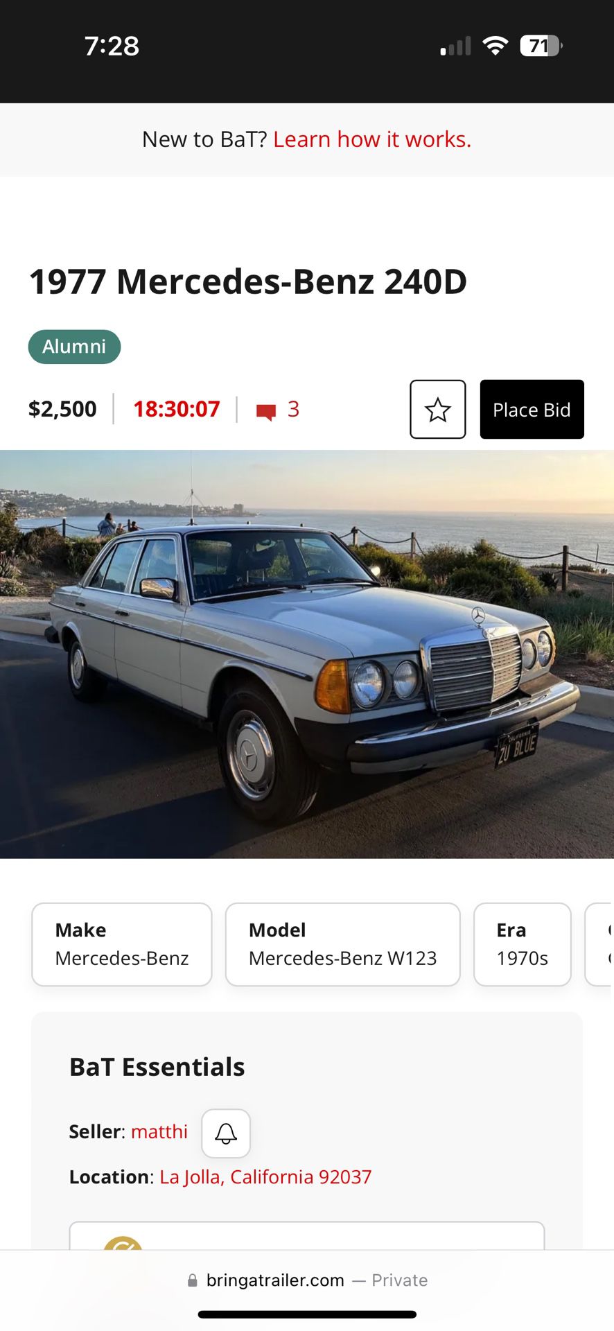 1977 Mercedes-Benz W 123 Coupe