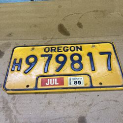 License Plate Oregon