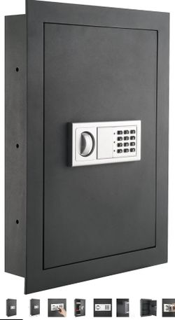 In-Wall Safe With Electronic Keypad (2 Manual Keys Included)