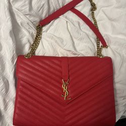 Red ysl purse