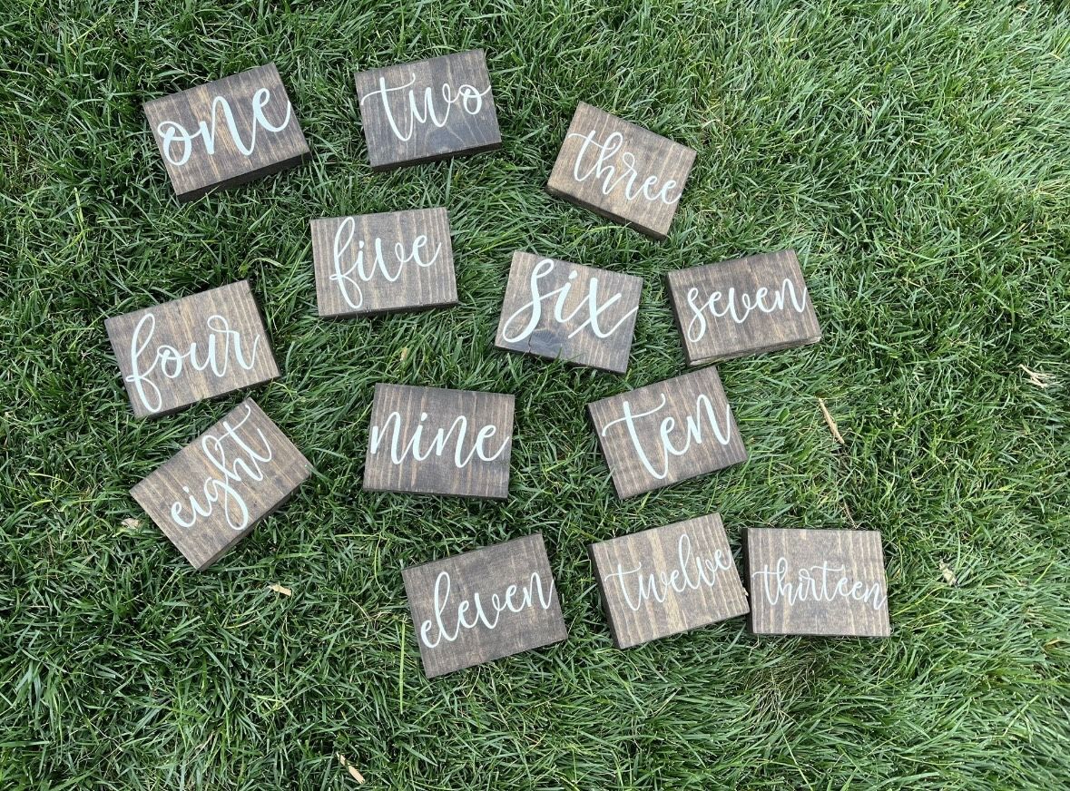 Wedding Table Numbers