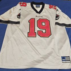 Pre-owned Vintage Tampa Bay Buccaneers Keyshawn Johnson Adidas Jersey, Men's Large