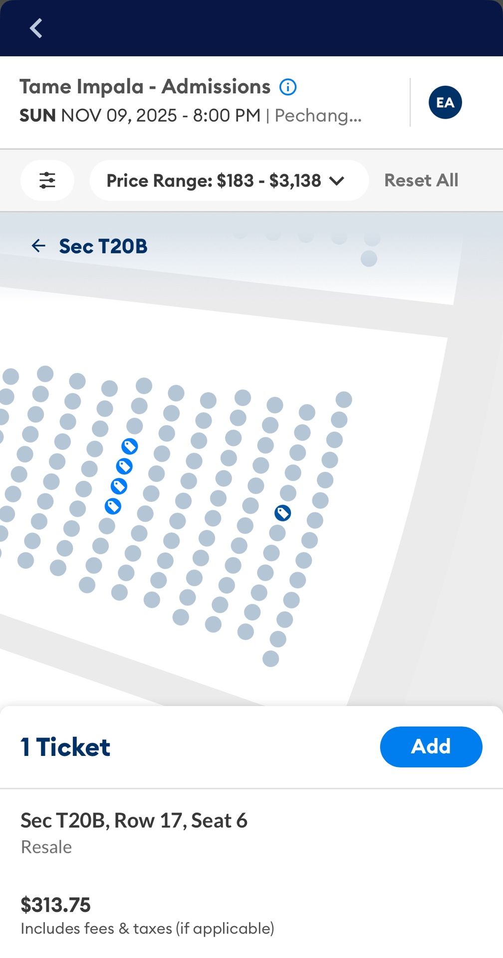 Tame Impala Ticket