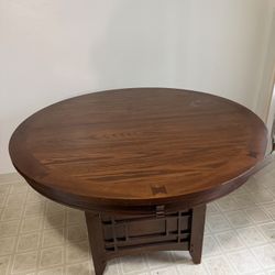 Mission Style Dining Table And 3 Chairs