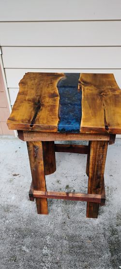 Live Edge Epoxy Bistro Table