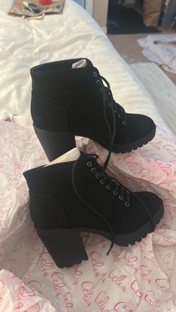Black Ankle Suede Boots NEW