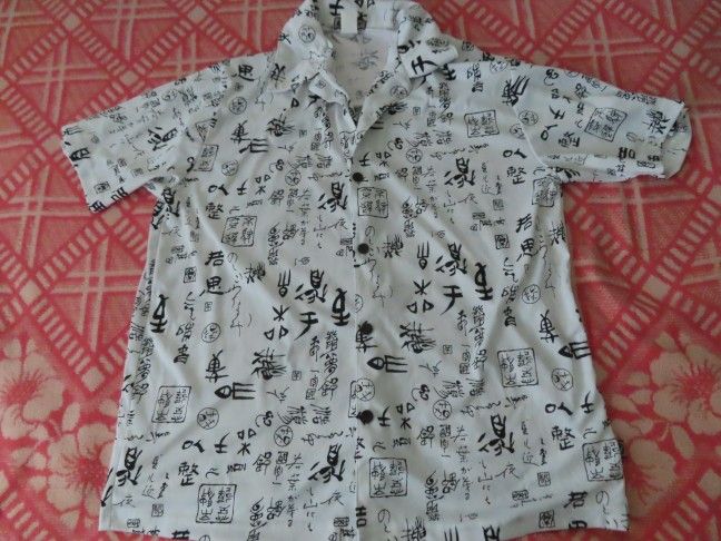Vintage YMLA Shirt Mens XL Button Club Wear Made In USA 90s all over print