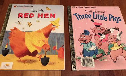 the little golden books , the little red hen and three little pigs