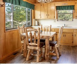 Cedar Log Dining Set and Coffee Table