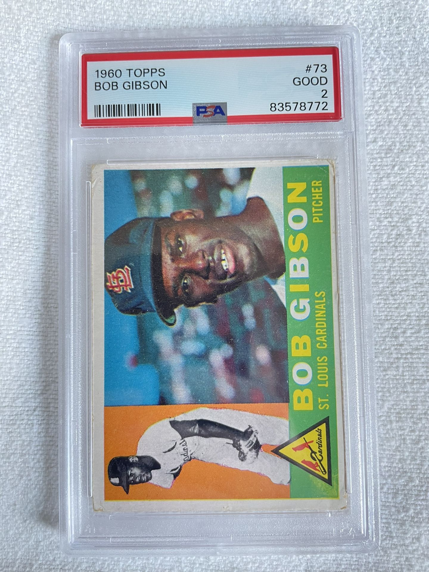 1960 Topps Bob Gibson 73 PSA 2