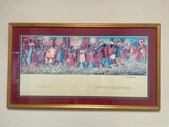Hand Signed & Gallery-Framed John August Swanson "Encuentro" Art Poster (1990)