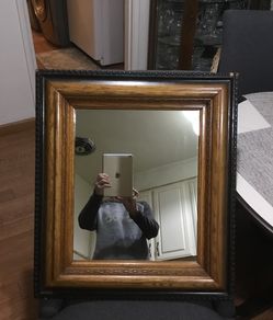 VINTAGE SOLID OAK MIRROR