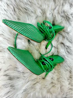 JESSICA RICH Green Pointed High Heels women’s shoes sz 7