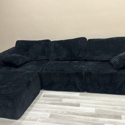 Black Couch L shape