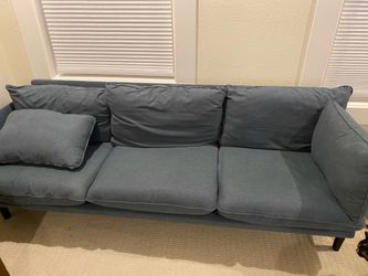 Free sofa, solid wood bookcase, 2 side tables