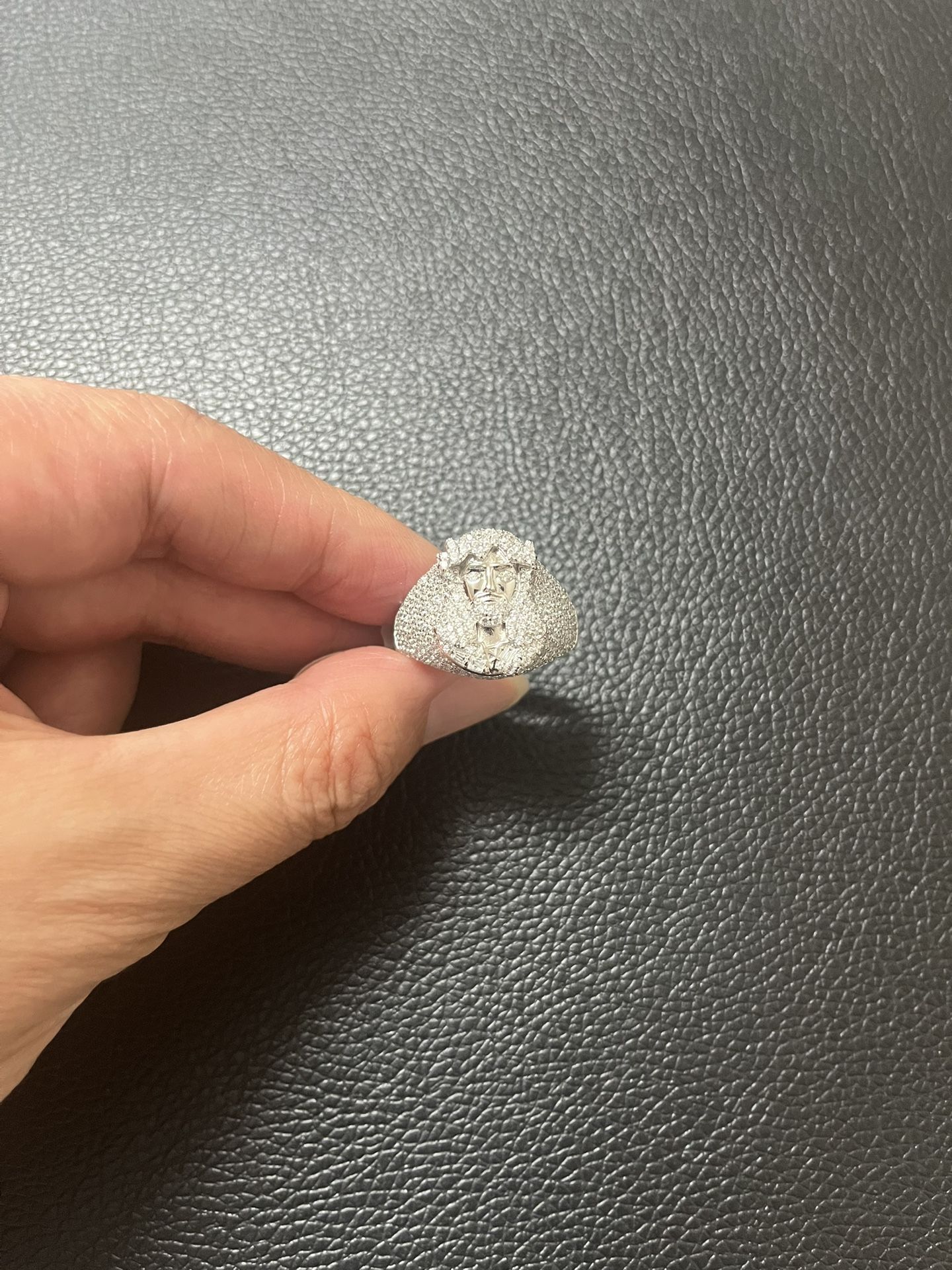 925 Sterling silver Jesus ring.