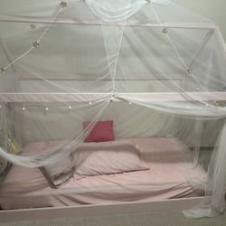 Twin Canopy Bed Frame 